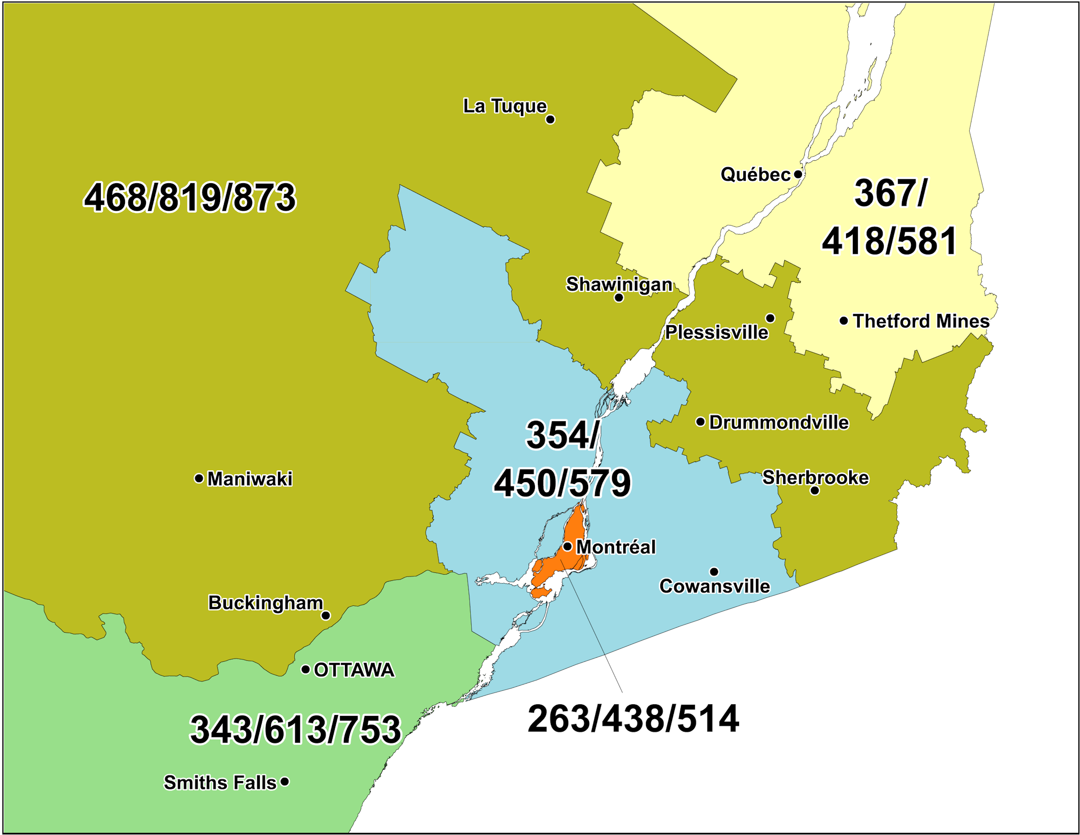 Area Code Chart By Number
